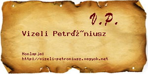 Vizeli Petróniusz névjegykártya